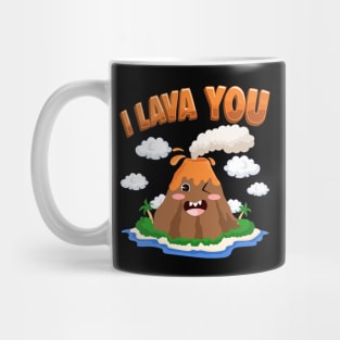 Funny I Lava You Volcano Valentine's Day Pun Mug